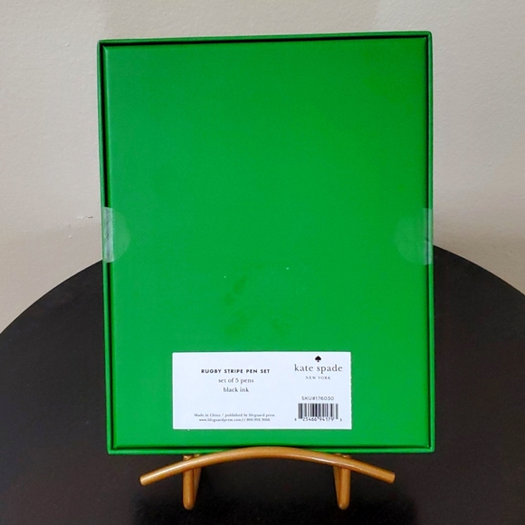 NWT: KATE SPADE ♠️ NEW YORK RUGBY STRIPE PEN SET - Picture 3 of 4